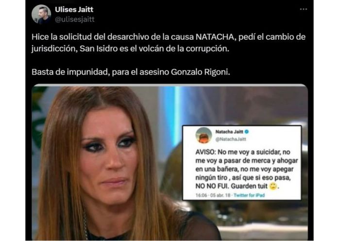 Ulises Jaitt sobre la causa por la muerte de Natacha Jaitt