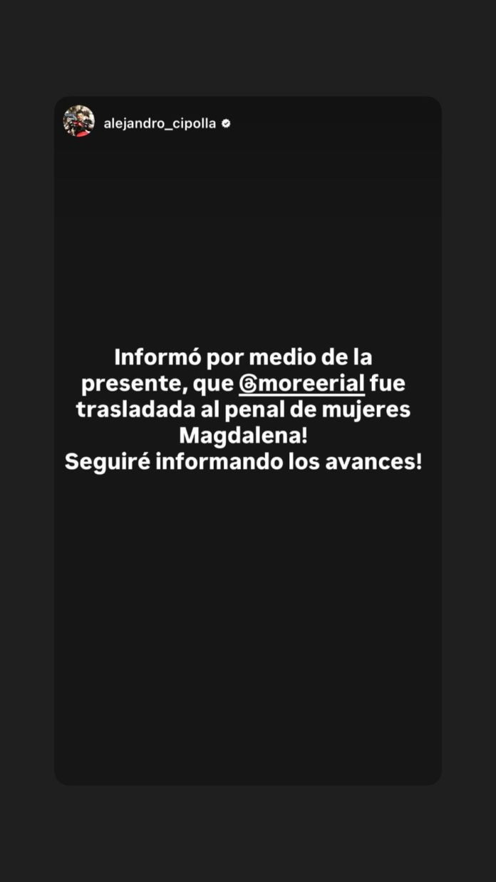 Morena Rial a la cárcel de mujeres de Magdalena