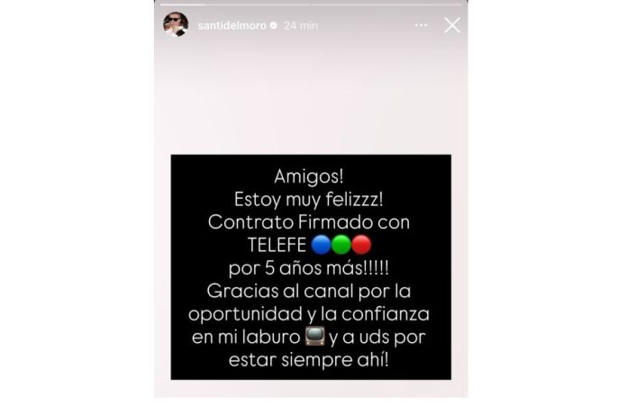 Santiago del Moro firmó contrato con Telefe
